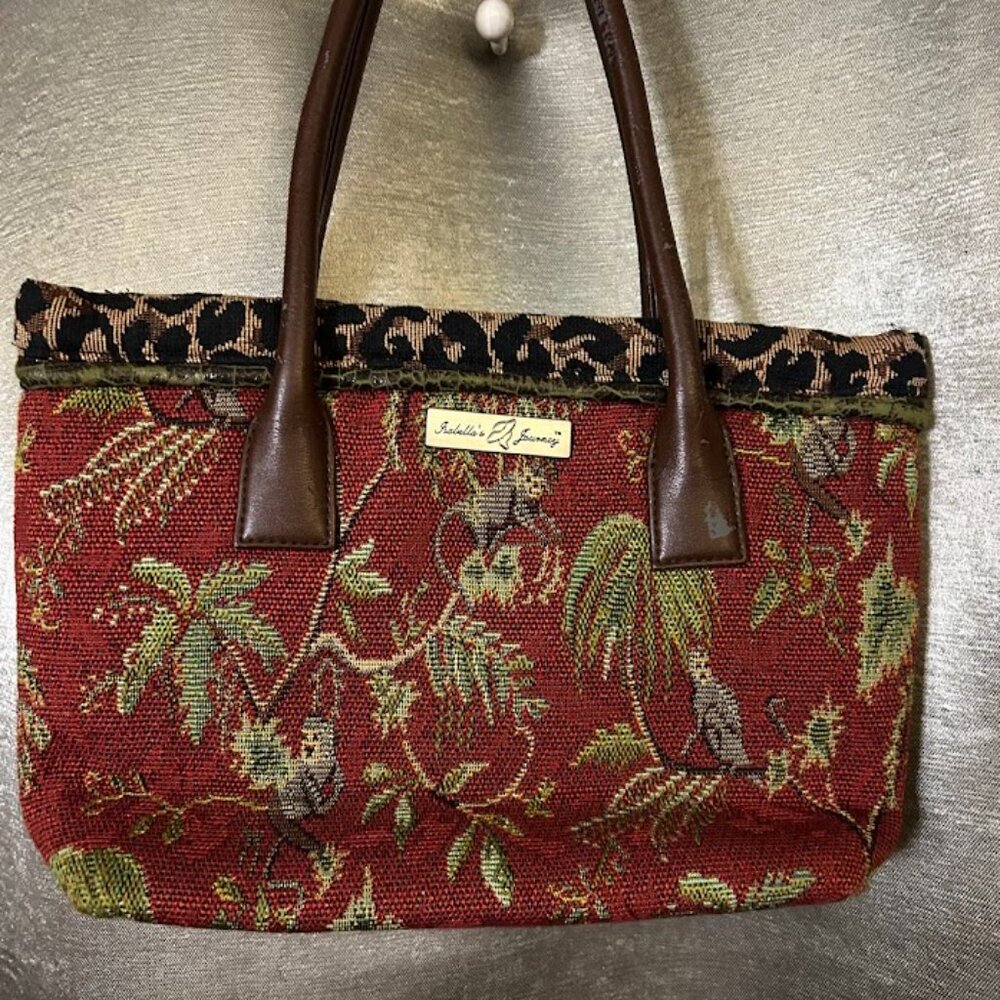 Isabella's Journey Tapestry Floral Design Shoulder Bag Tote